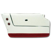 Corvette Door Panels. White With Red Carpet - Coupe - With Trim: 1964