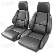Corvette Mounted Leather Like Seat Covers. Graphite Standard Not Perfed: 1984-1987