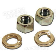 Corvette Master Cylinder Mount Nuts & Washers. 4 Piece: 1963