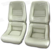 Corvette Mounted Leather Like Seat Covers. Oyster 4-Bolster: 1979-1980