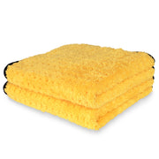 Liquid X Yellow Xtreme Wax Plush Waffle Weave Towel - 16" x 16"