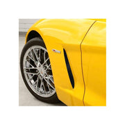 Corvette Side Grilles (Set) - Laser Mesh Blakk Stealth Stainless Steel : 2005-2013 C6