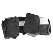 Corvette Leather Seat Covers. Black 100%-Leather 4-Bolster: 1979-1981