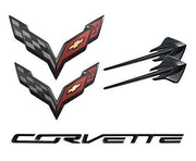 2014-2017 C7 Corvette Carbon Flash Emblem Kit