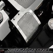 Corvette Alternator Cover - Perforated Stainless Steel : 2005-2013 C6 & Z06