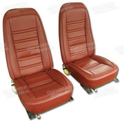 Corvette Leather Seat Covers. Firethorn Leather/Vinyl Original: 1976