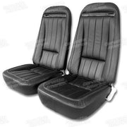 Corvette Leather Seat Covers. Black Leather/Vinyl Original: 1970-1971