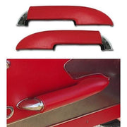 Corvette Armrests. With Chrome End Red: 1959-1961