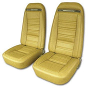 Corvette Leather Like Seat Covers. Medium Saddle: 1975