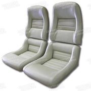Corvette Mounted Leather Like Seat Covers. Oyster 2-Bolster: 1979-1980