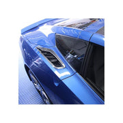 Corvette Rear Quarter Vent Grilles 2Pc Polished Laser Mesh : C7 Stingray, Z51