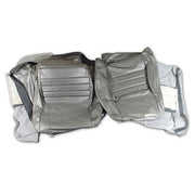 Corvette Leather Seat Covers. Silver 100%-Leather 4-Bolster: 1981