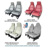 Corvette Leather Seat Covers. Black Grand Sport 100%-Leather With Foam: 1996