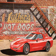 Dana Forrester Corvette Print "A Pair Of Hot Dogs" - 2001-2004 Red Z06