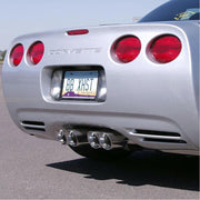 Corvette Exhaust System - B&B Route 66 w/Quad Round Tips : 1997-2004 C5 & Z06