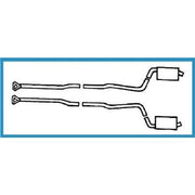 Corvette Exhaust System. Dual-L82 4 Spd 2 To 2.5 Inch-Low Profile Mufflers: 1975-1979