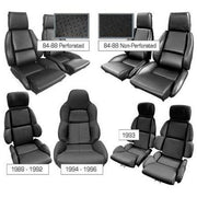 Corvette Mounted Driver Leather Seat Covers. Black Standard: 1994-1996