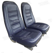 Corvette Leather Seat Covers. Dark Blue Leather/Vinyl Original: 1978