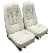 Corvette Leather Seat Covers. White Leather/Vinyl Original: 1976-1977