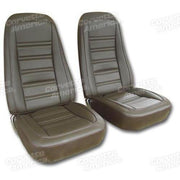 Corvette Leather Seat Covers. Dark Brown Leather/Vinyl Original: 1976-1978