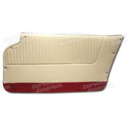 Corvette Door Panels. White With Red Carpet - Convertible - With Felt: 1964