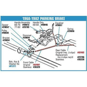 Corvette Front & Rear Park Brake Cable Kit: 1967-1982
