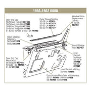 Corvette Door Access Plate Set. W/Fasteners 4 Piece: 1956-1957