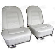 Corvette Vinyl Seat Covers. White: 1965