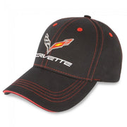 C7 Corvette Patch Hat/Cap : Black, Red