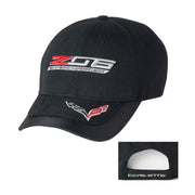 C7 Corvette Z06 Supercharged Logo Cap-Hat : Black/Carbon Fiber