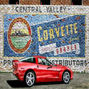 Dana Forrester Corvette Print "The Frigate" - Red C6 Coupe